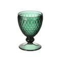 Grüner Diamant geprägter Glaspokal, luxuriöse Kristall Champagnertasse für elegantes Essen und Partys. - S / Dunkelgrün