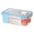 1000ml Rechteckiger Plastik Frischhaltebox mit Deckel Luftdichter Lebensmittelbehälter Vorratsdose - Blau