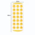 21-cavity ice cube tray with soft silicone bottom for easy release and creative DIY freezing. - zg-1166-30x12x2.5cm / Yellow