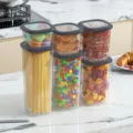 Boîtes de rangement de cuisine en plastique transparent avec couvercles gris pour. - ZG-1293XXS (10,5*10,5*6,5 cm) / Gris