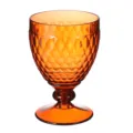 Calice con goffratura a diamante ambra, elegante coppa di champagne per cucina e sala da pranzo. - Taglia L / Arancione