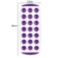 21-grid silicone bottom ice cube tray with clear box, creative DIY ice mold 30x12cm - zg-1166-30x12x2.5cm / Purple