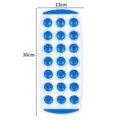 21-grid plastic ice cube tray with flexible bottom and 12x30cm dimensions for DIY home use. - zg-1166-30x12x2.5cm / Sky Blue