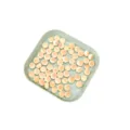 Nordic style square plastic snack tray in light green, ideal for home dried fruit. - 15.3x15.3x2.3cm / Light Green