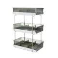 3-laags transparante lade opbergrek bureau organizer cosmetische opbergplank - Drie Lagen / Donkergroen