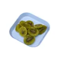 Nordic style light blue square plastic plate for serving snacks, dried fruits, and pastries. - 15.3x15.3x2.3cm / Light Blue