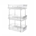 3-laags doorzichtig opbergrek transparante cosmetica organizer voor keuken badkamer bureau - Drie Lagen / Transparant