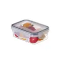 Transparent plastic rectangular food storage container airtight fresh box with lid. - 1267XS / Clear