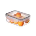 Clear plastic food storage container with airtight lid and locks, perfect for kitchen pantry. - 1267S / Clear