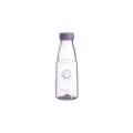 Portable purple plastic water bottle, cute cartoon design student sports cup outdoor drinkware. - Light Purple