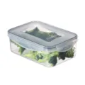 Contenitore per alimenti rettangolare trasparente in plastica con coperchio ermetico. - 1267L / Trasparente