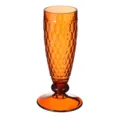 Goblet en plastique ambre, verre à vin rétro à motif de losanges, élégante flûte champagne. - Grand (Dia6.0x17.9cm) / Orange