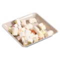 Square plastic bone plate snack dish home table tableware durable small serving tray light color - 1179: 15.5*15.5*2.0cm / Khaki