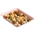 Simple pink plastic bone dish snack plate household square meal split plate durable design - 1179: 15.5*15.5*2.0cm / Pink