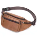 Vintage Marrone Pelle Marsupio Uomo Multifunzionale Petto Tracolla Borsa Casuale Stile Moda - Marrone