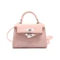 Sac à main Kelly en cuir vernis rose pour femme, élégant sac bandoulière élégant. - Rose