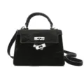 Sac à main noir texturé pour femme sac bandoulière élégant et tendance mode 2024 style - Noir