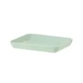 Light green plastic serving tray, rectangular fruit and dessert dish for daily home use. - Light Green