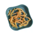 Nordic style plastic snack dish, multi-color household fruit plate for daily dining table use. - 1182: 16*16*2 cm / Dark Green