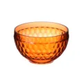Bol à salade diamant orange bol de fruits en plastique transparent vaisselle de cuisine - Taille M / Dia12.5*7.5CM / Orange