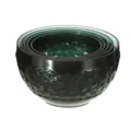 Ensemble de bols à salade taillés en cristal vert foncé, élégant bol à fruits en verre. - Set de 5 pièces / Vert Foncé