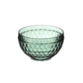 Bol à salade en verre taillé diamant vert, vaisselle de luxe transparente pour fruits et repas. - XS / Dia10.5*6.2CM / Vert Foncé