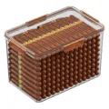 Scatola humidor per sigari trasparente portatile in acrilico con chiusura sicura e stoccaggio. - ZG-1237XL (Marrone scuro)