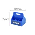 Μπλε μινιατούρα πλαστικό καλάθι ποτών 37mm x 35mm για αξεσουάρ παιχνιδιού σε κουκλόσπιτο - Σετ Καλάθι Ποτών / 1 Σετ/Πακέτο / Μελανί Μπλε