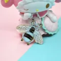 Süßer Harz-Bienen-Anhänger mit Farbverlaufsflügeln für DIY-Schmuck und Handyhüllen - 32*5*25mm / Blau