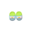 Miniature resin slippers in blue and green with pink bow for DIY crafts and dollhouses - 18*12*7mm / 10 Pieces Pack / Light Blue