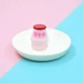 Accessorio in resina bottiglia di latte rosa in miniatura per fai da te e decor - Coperchio Rosso Rosa Chiaro
