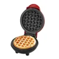 Mini piastra per waffle rossa compatta per una colazione deliziosa e veloce, antiaderente. - Presa EU 220V / Waffle