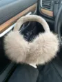 Fluffy winter ear muffs for women, soft plush warm ear warmers, cozy cold-weather gear. - ER-Apricot Beige Plush Earmuffs