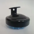 Spazzola per shampoo da massaggio per cuoio capelluto in morbido silicone e pulizia. - Nero