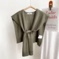 Solid knit shawl for women, stylish summer air-conditioned room outerwear and daily decoration. - Stone Green
