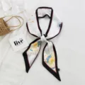Foulard twilly en soie femme pour cheveux sac poignée élégant bandeau mode chic - 29L Constellation Noir