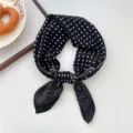Schwarz-weißes Pünktchen-Paisley-Bandana-Tuch, vielseitiges modisches Halstuch für Damen. - 10SR-Punktspitze Schwarz