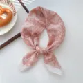 Rosa Paisely quadratischer Schal, modisches koreanisches Design, elegante Damenhalstuch. - 31SR-Klein Paisley Klee Rosa
