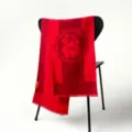 Red Chinese New Year Blessing Scarf Fu Character Tassels Winter Warm Festive Accessory - Reunion Blessing Rhyme