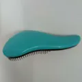 Spazzola districante turchese, pettine per capelli ergonomico per uno styling liscio. - Taglia grande L 18,5 cm W 7,5 cm H 3,5 cm / Confezione in busta OPP verde