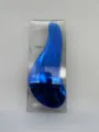 Spazzola per capelli districante blu elettroplattata con scatola trasparente magica. - Taglia grande L 18,5 cm W 7,5 cm H 3,5 cm / Confezione in scatola di PVC blu galvanizzato