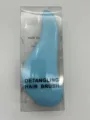 Spazzola per capelli districante portatile dal design ergonomico azzurro, in scatola trasparente. - Taglia grande L 18,5 cm W 7,5 cm H 3,5 cm / Blu in confezione regalo in PVC