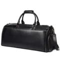 Borsa da Viaggio in Pelle Nera da Uomo Grande Capacità Bagaglio a Mano Affari Portatile. - 22 Pollici / Nero