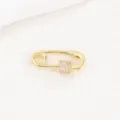 Goldfarbene Sicherheitsnadel Form Zirkon Schmuckverschluss DIY Stecker für Halskette Armband - Sicherheitsnadel-Verschluss / Gold