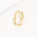 Goldfarbiger ovaler Mikro-Zirkon-Schmuckverschluss, ideal für DIY-Halsketten, Armbänder und Stecker. - Ovale Schnalle / Gold