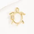 Fermoir de bijoux tortue en cuivre plaqué or avec zircone pour collier bracelet DIY - Boucle Forme Tortue