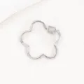 Vue détaillée fermoir de bijoux fleur en zircone micro-sertie cuivre collier bracelet DIY - Boucle fleurie