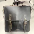 Mens vintage genuine leather briefcase business retro messenger bag laptop shoulder bag - 2009 Style / L / Dark Coffee