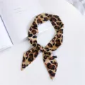 Leopard Print Skinny Scarf Chic Bag Ribbon Neck Hand Band Spring Summer Accessory - 90cm / Yellow Leopard