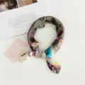 Silk square scarf women fashion neckerchief retro chain print small square hijab 50cm - Chain and Belt
